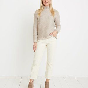 Marine Layer Vintage Straight Corduroy Pants in Winter White 90s Retro